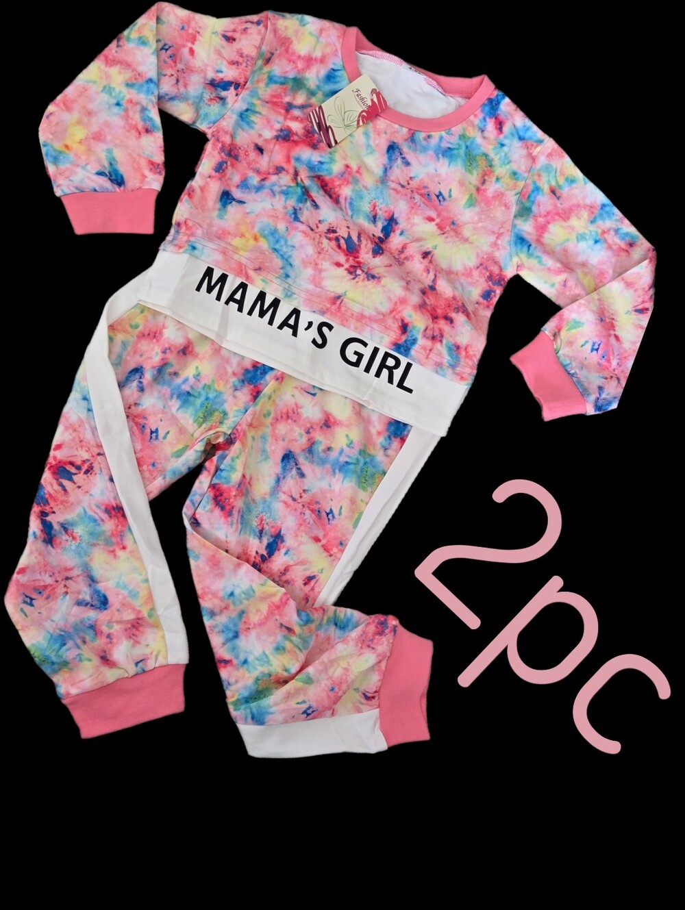New Mommy's Girl tie dye 2pc outfit set Girls Size 4-5T